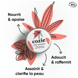 Nourishing face cream with hemp oil and thyme floral water - 30ml