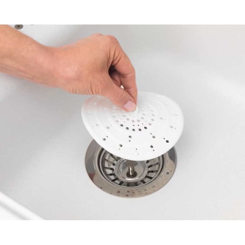 Salle d'ô - Tamis d'évier silicone pour la cuisine - blanc Salle d'ô - Tamis d'évier silicone pour la cuisine - blanc